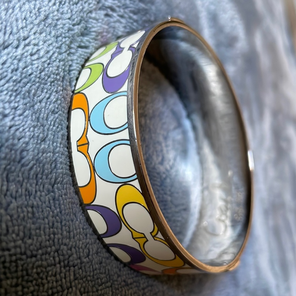 Rainbow coach bangle bracelet